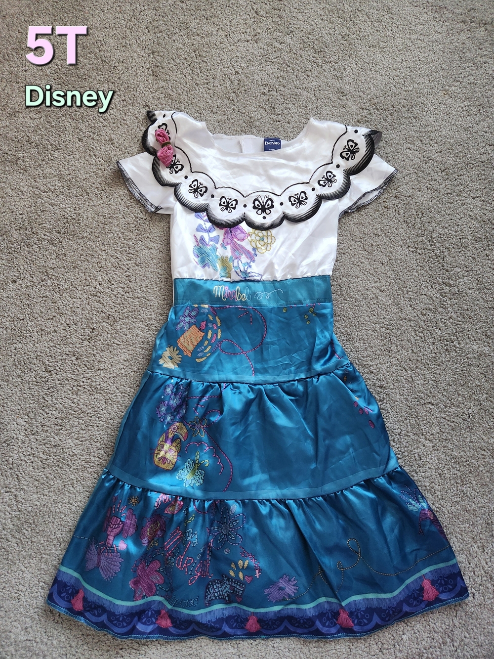 Disney Blue & White Encanto Mirabel Girls Costume Halloween 5T